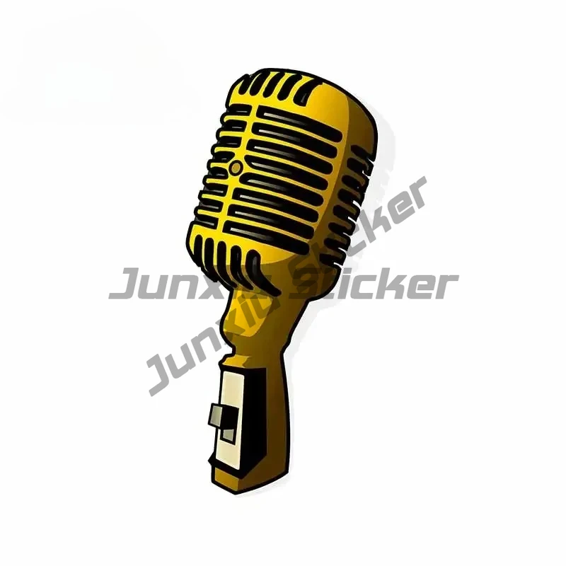 

Microphone Personality Car Stickers Fine Decal Vinyl Car Wrap Refrigerator Waterproof Decoration