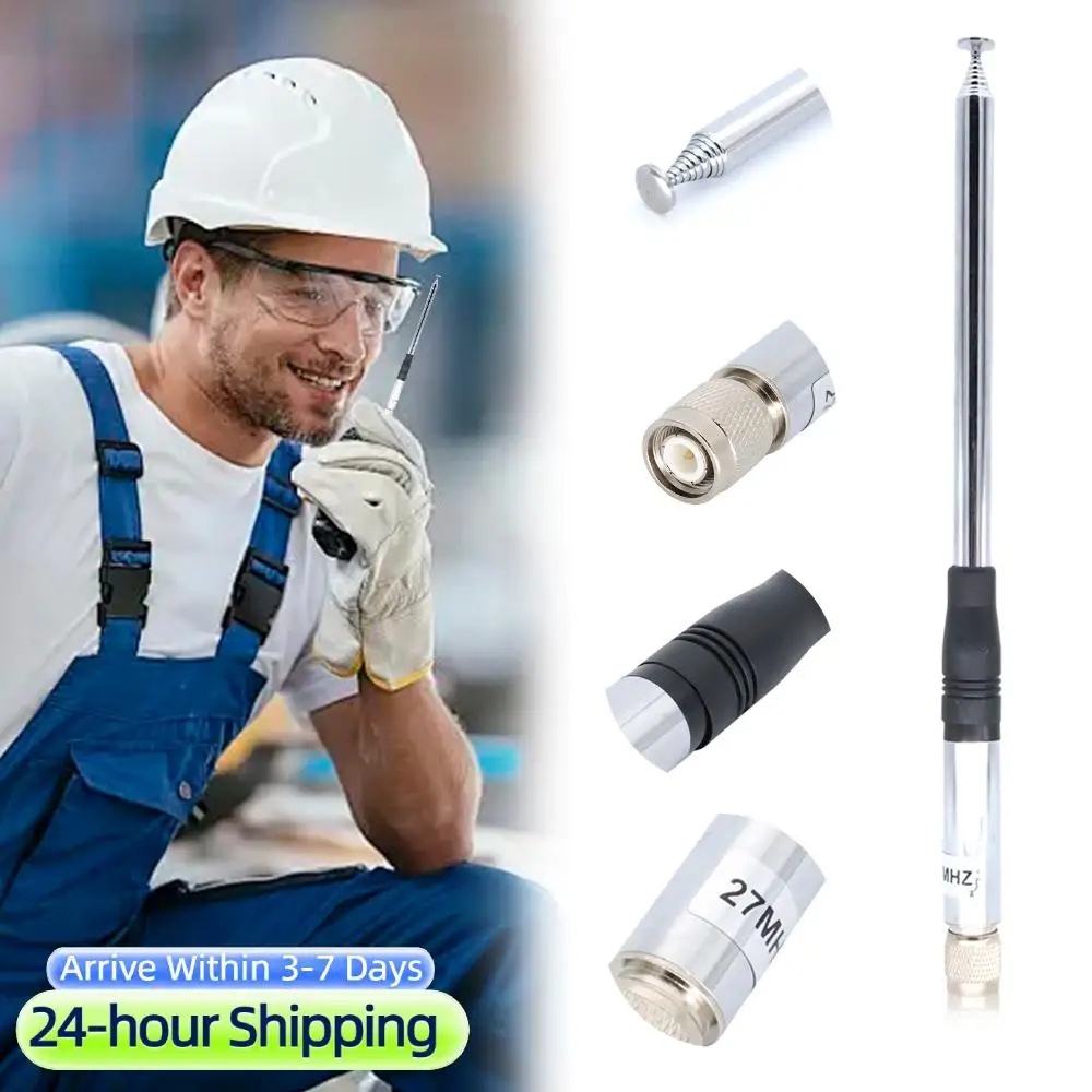 

27Mhz Antenna 9-Inch To 51-inch Telescopic/Rod Antennas TNC Connector Aerial Telescopic Antenna for CB Radio