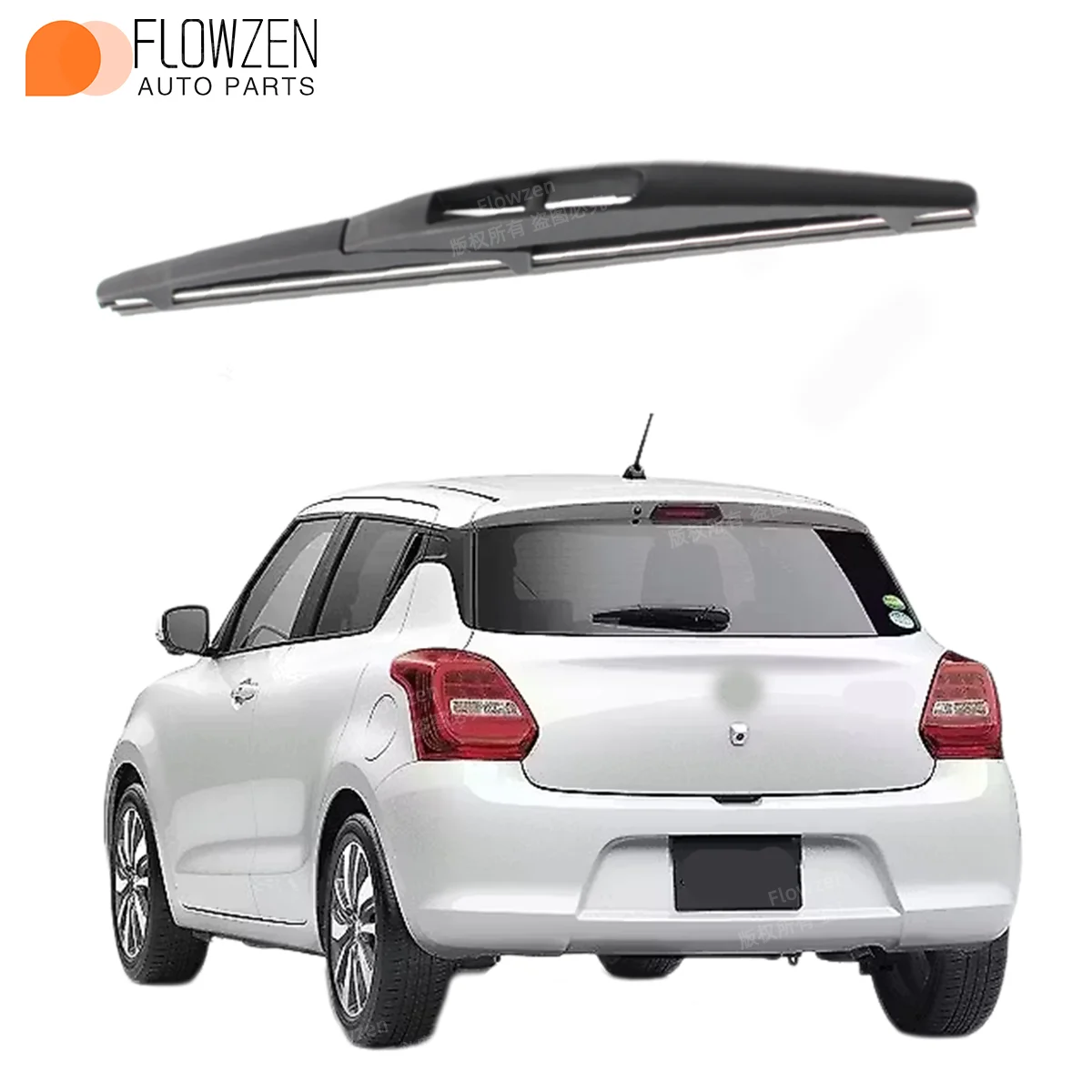 10 "Heckscheibenwischer 1PC Für Suzuki Swift Fließheck 2004-2017 Scheibenwaschanlage Wischerblatt Auto Zubehör