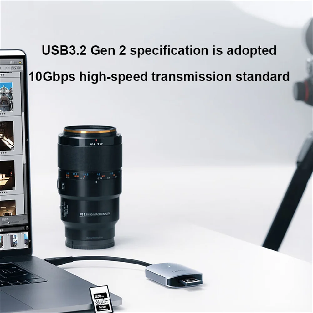 Lexar515U CFexpress Type A USB3.2 Gen2 CFE قارئ بطاقات عالي السرعة من النوع C واجهة 8K 10Gbps قارئ بطاقات الذاكرة