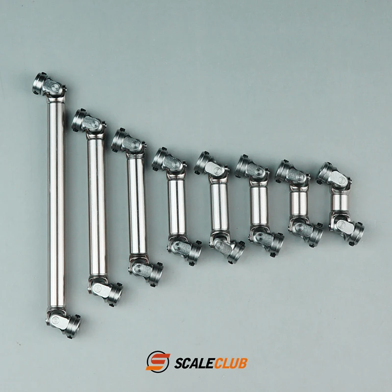 SCALECLUB Metal Stainless Steel Driveshaft CVD Universal Joint For Tamiya 1/14 Towing Truck/Dump Truck 1/10 Crawler Model Parts