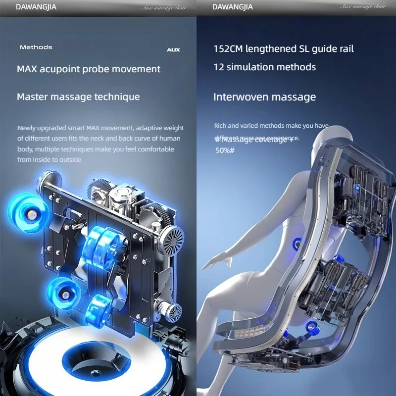 Silla de masaje de lujo de cuerpo completo Shiatsu de gravedad cero cómoda silla de masaje 4d para uso doméstico de oficina 2025 Anna