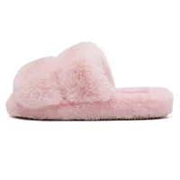 Evshine New Open Toe Fluffy Slippers Indoor Warm Fur Female Slides Fashion Plush Women House Shoes Women Winter Fuzzy Slippers - Image 3
