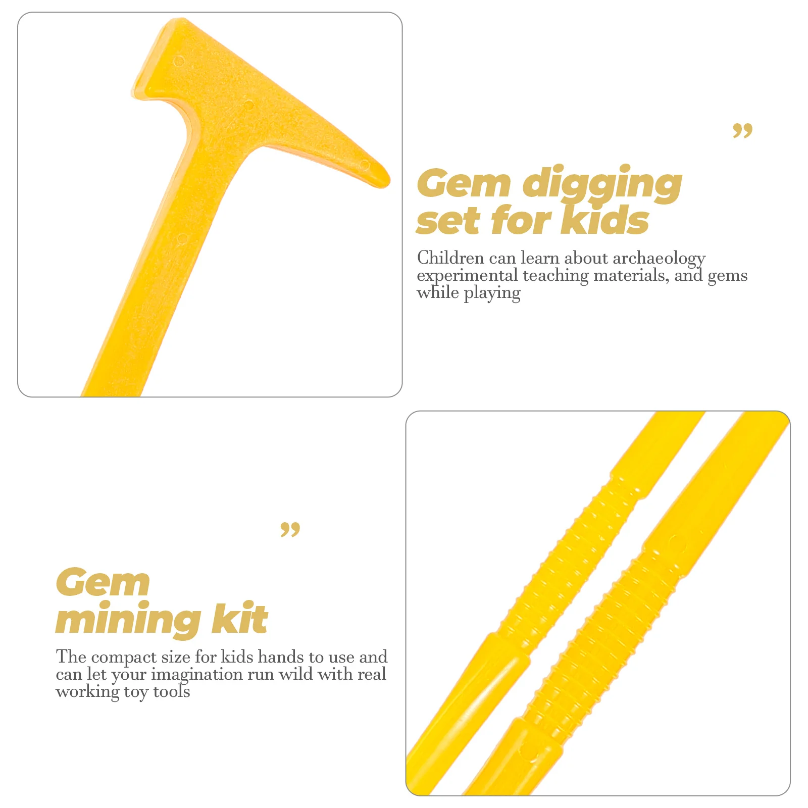 

21pcs Digging Tools Excavation Gem Mining Kit Educational Science Learning Tools For Kids Discovery Dig Set Brush Hammer Chisel