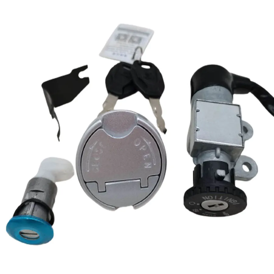 

E01 Motorcycle Ignition Switch Lock Key Set for Sunny 50 Lock Set Gas Cap Seat Lock For GY6 50cc Jonway Taotao Roketa 5 Wires