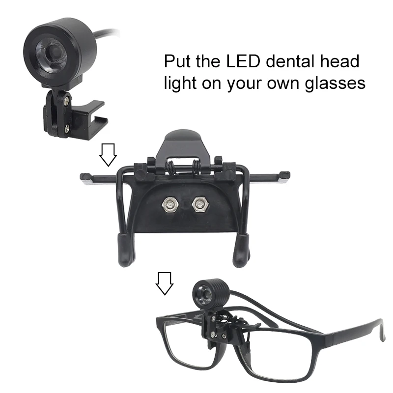 Mount Clip Dental Accessories for Eyeglasses Medical Binocular Magnifier Loupe LED Dentist Surgiacl Headlight Head Lamp