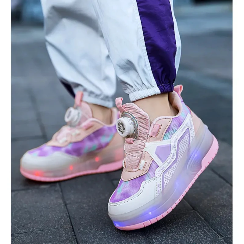 

Walking shoes Girls skates New outdoor running pulley fashion children's sneakers Breathable kids sneakers