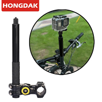 Motorcycle Handlebar Mount Invisible Adjustment Selfie Stick Bicycle Monopod For GoPro DJI Insta360 One R Camera Accessory