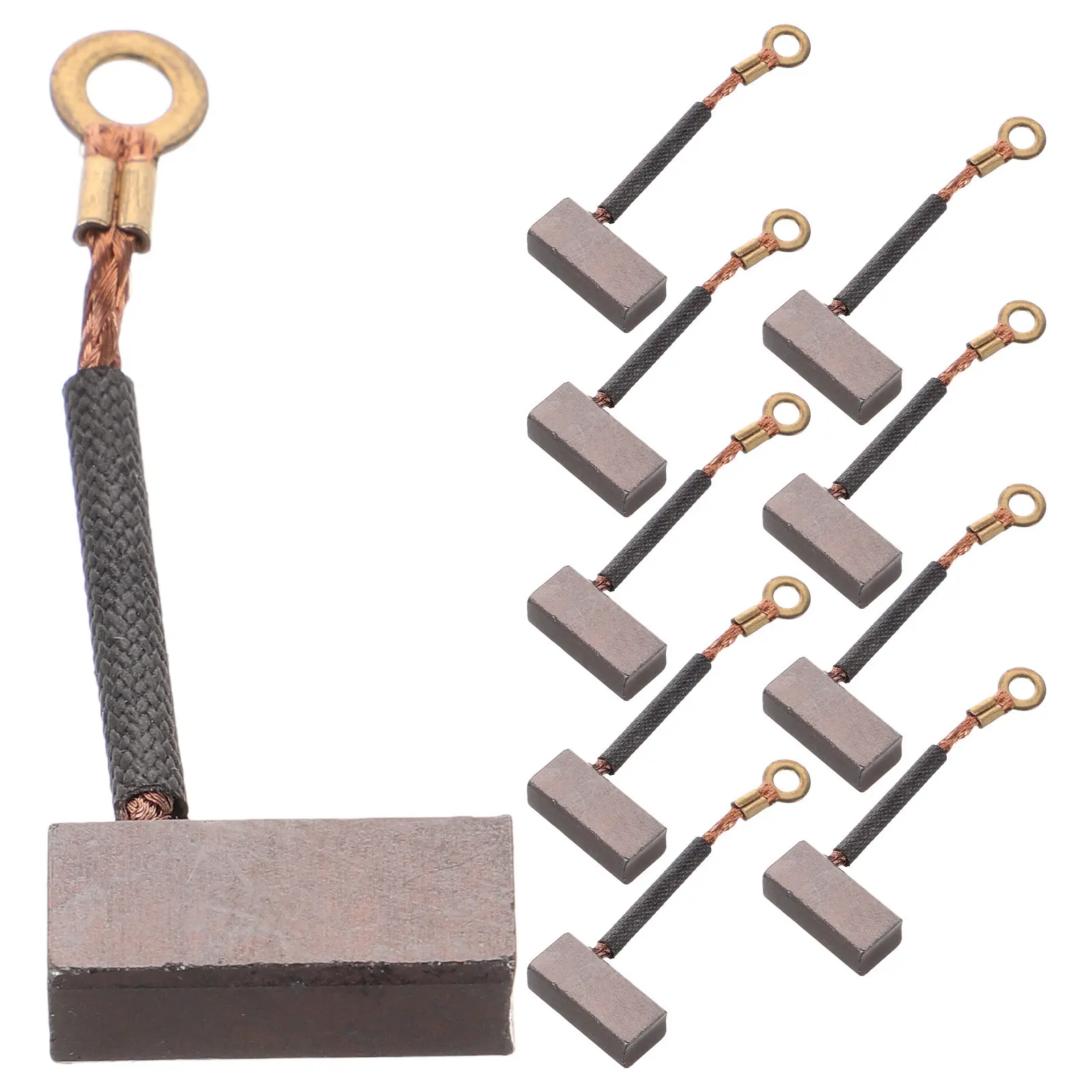 

10Pcs Carbon Brush for Water Pump Motor and Dc Generator Stable Current Output Extended Lifespan Simple Installation Versatile