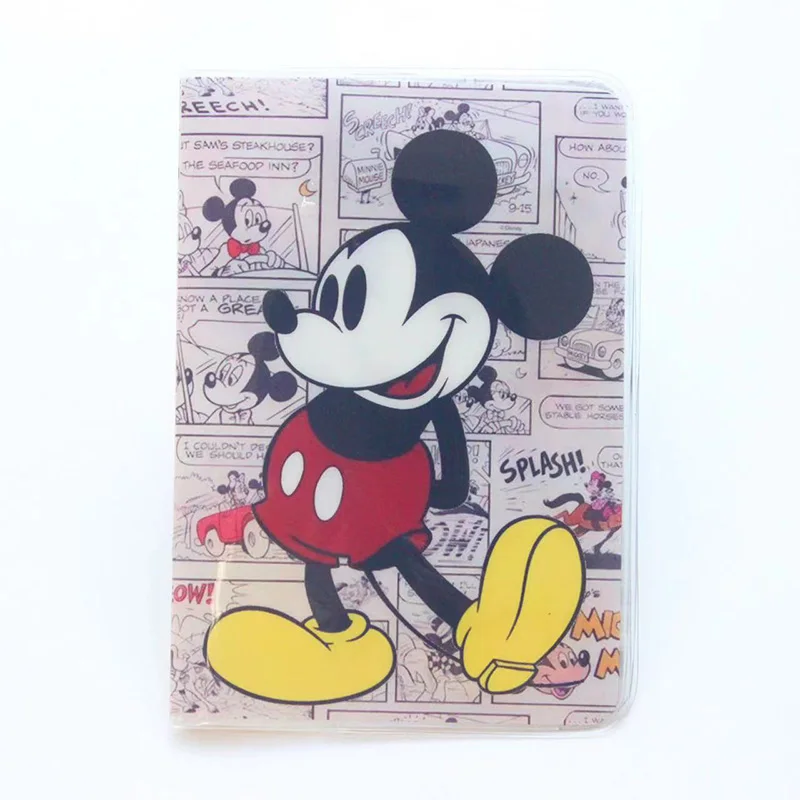 6 Styles For Choose Cartoon Mickey Minnie Passport Holder PVC Travel Passport Cover Case 14cm*9.6cm Card & ID Holders