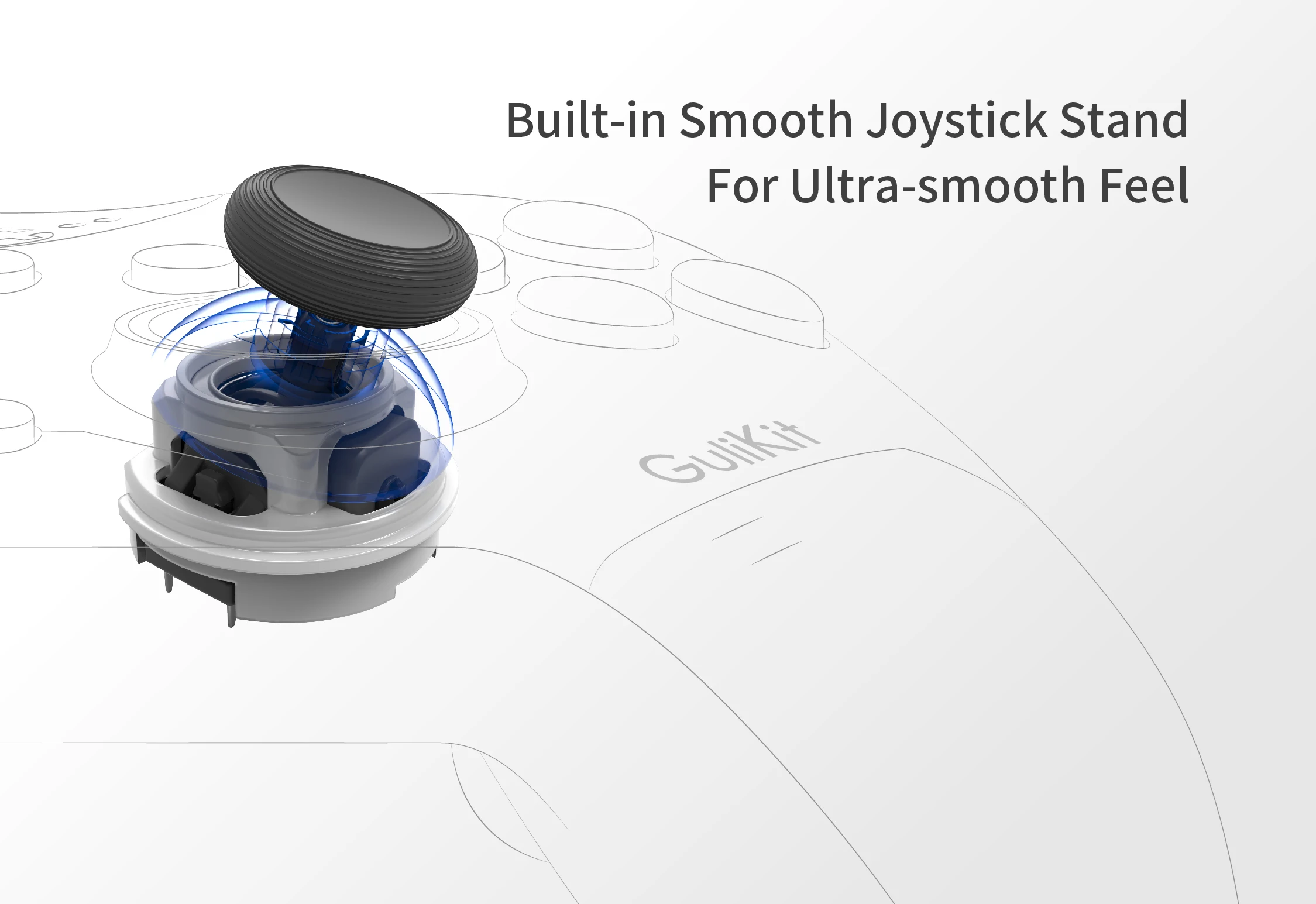 GuliKit ES Pro E-Sports Wireless Gamepad für Nintendo Switch 1/2 - TMR Joystick Kompatibel mit PC Windows Android iOS MacOS – Detail 9