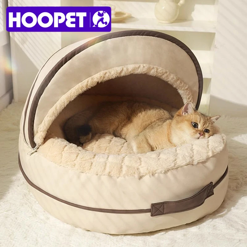 HOOPET Cat Litter Winter Warm Sleeping with Cat Mats Indoor Cat House Tent Removable and Washable Four Seasons Dog Kennel