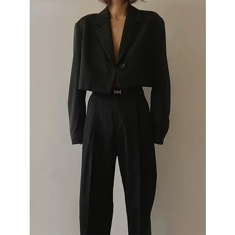 

DAYIFUN Fashion Pant Suits Women's Blazer Sets 2 Pieces Fall Outfits Female Elegant Suit Pants and Jackets Matching Set Pantsuit