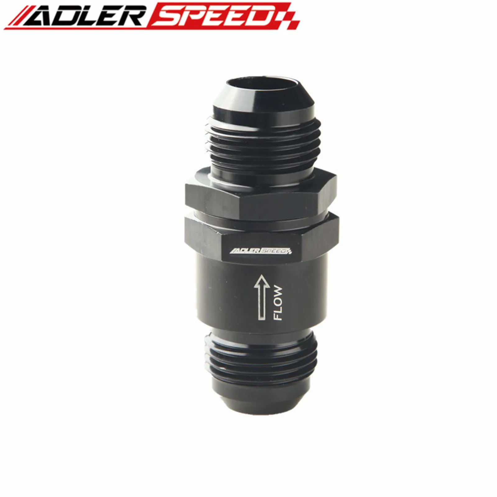 Aluminium -12AN AN12 Non Return One Way Check Valve Fuel EFI Fitting Adapter Black