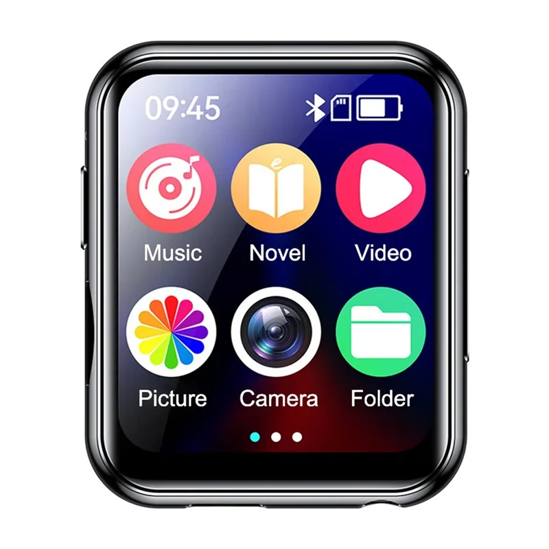 

Музыкальный плеер A37T-MP3 с Bluetooth 5.4 Hi-Fi MP4 Walkman, полный сенсорный экран, встроенный динамик, рекордер, камера, видеоплеер