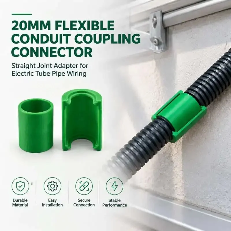 20mm to 20mm Flexible Conduit Connector Coupling Adapter for Electrical Pipe Tubing Fitting
