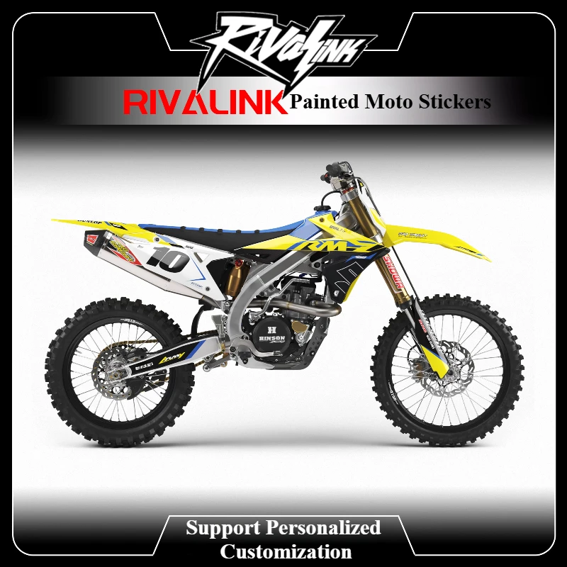 OTOM Motorcycle Stickers Kit 3M Customize Anti-scratch Graphics Decals for SUZUKI RMZ 250 RMZ 450 2018-2024 Moto Full Decals Kit