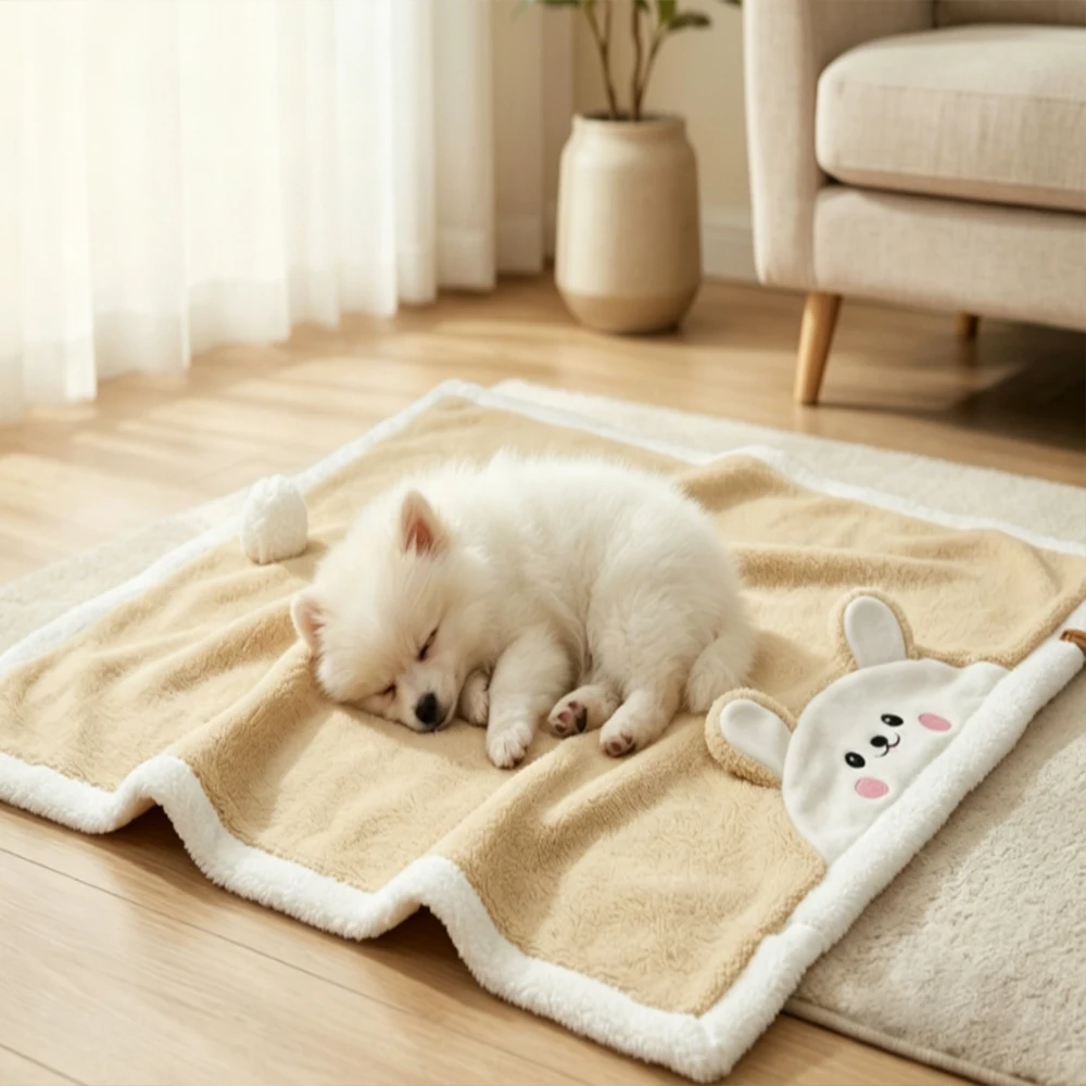 Pet Blanket Autumn Winter Thickened Cover Blanket Cartoon Multi-purpose Dog Cape Small Medium Dogs Sleeping Blanket view 3