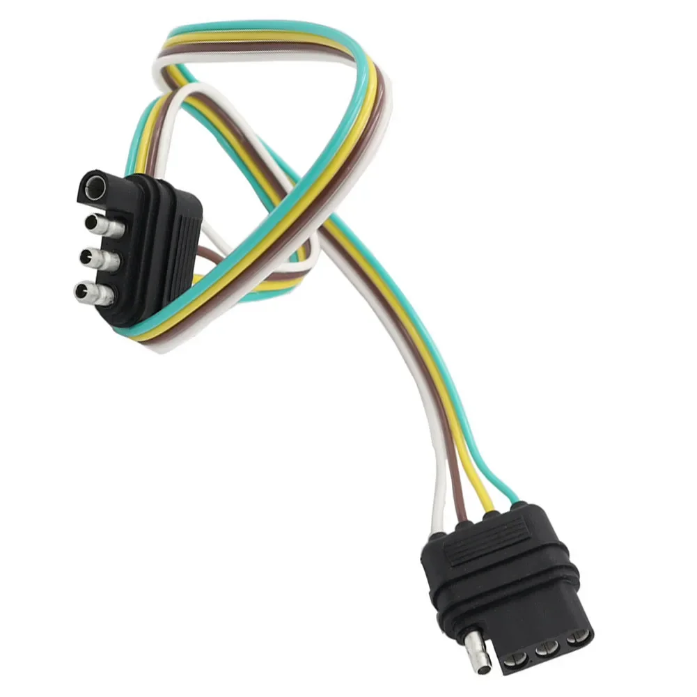 For Trailer Light Upgrade Extended Length Cable 4-Hole SAE Adapter Wishbone Style Design Secure 4-Pin Connection