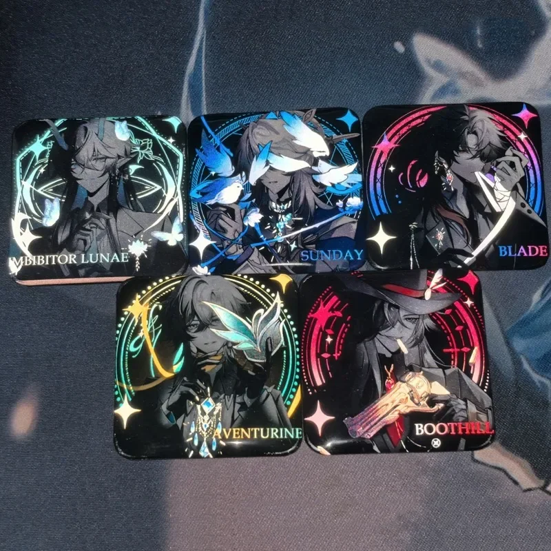 Blade Boothill Dan Heng·Imbibitor Lunae Aventurine Kakavasha Sunday Badge Cosplay Square Brooches Enamel Pin