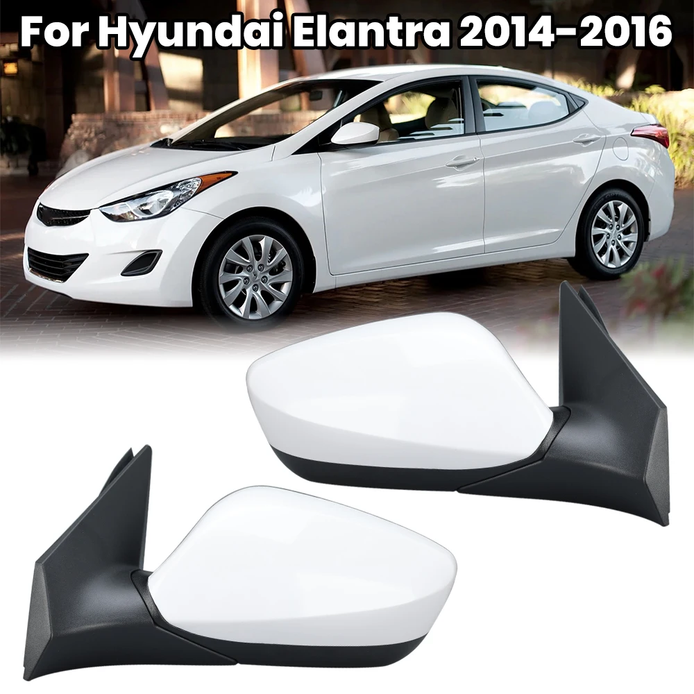 

5-контактное зеркало заднего вида в сборе для Hyundai Elantra 2014 2015 2016, американская версия, ручное складное боковое зеркало с подогревом, автомобильные аксессуары