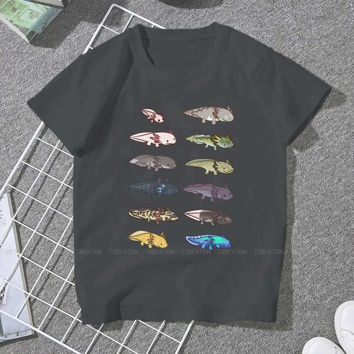 Morphs Colors TShirt For Women Axolotl Lover Tops Fashion Lady T Shirt 5XL Soft Printed Oversized