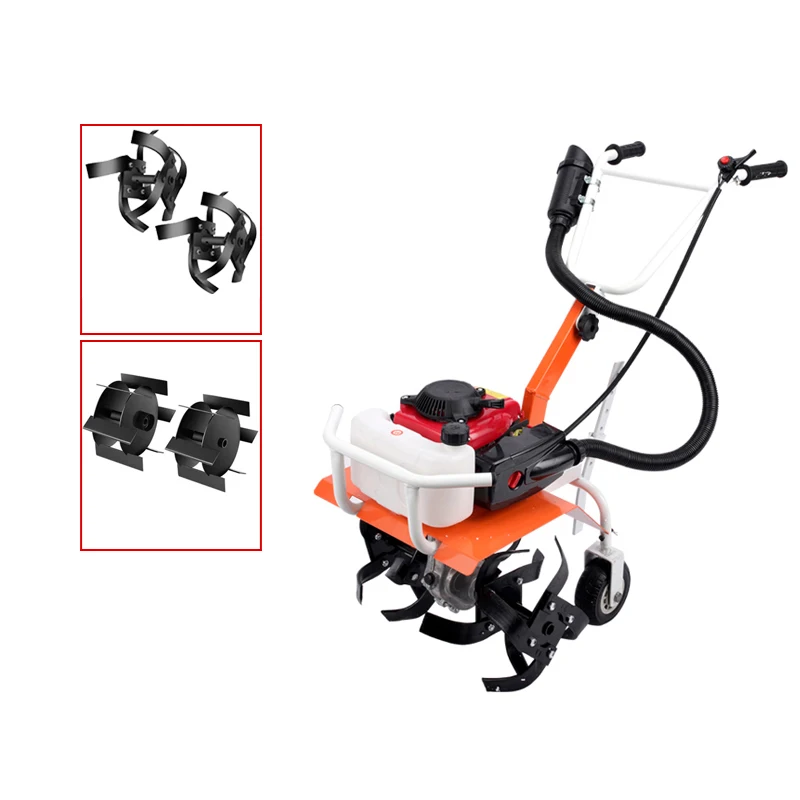 Multifunctional Micro-tiller Small Plough Soil Turning Household Gasoline Ditching Rotary Cultivator Weeding Agricultural