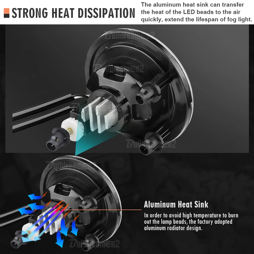 2IN1 Function Car LED Fog Light + Angel Eye Daytime Running Lamp 30W 8000LM For Ford Escape Hybrid 2007 2008 2009 2010 view 6