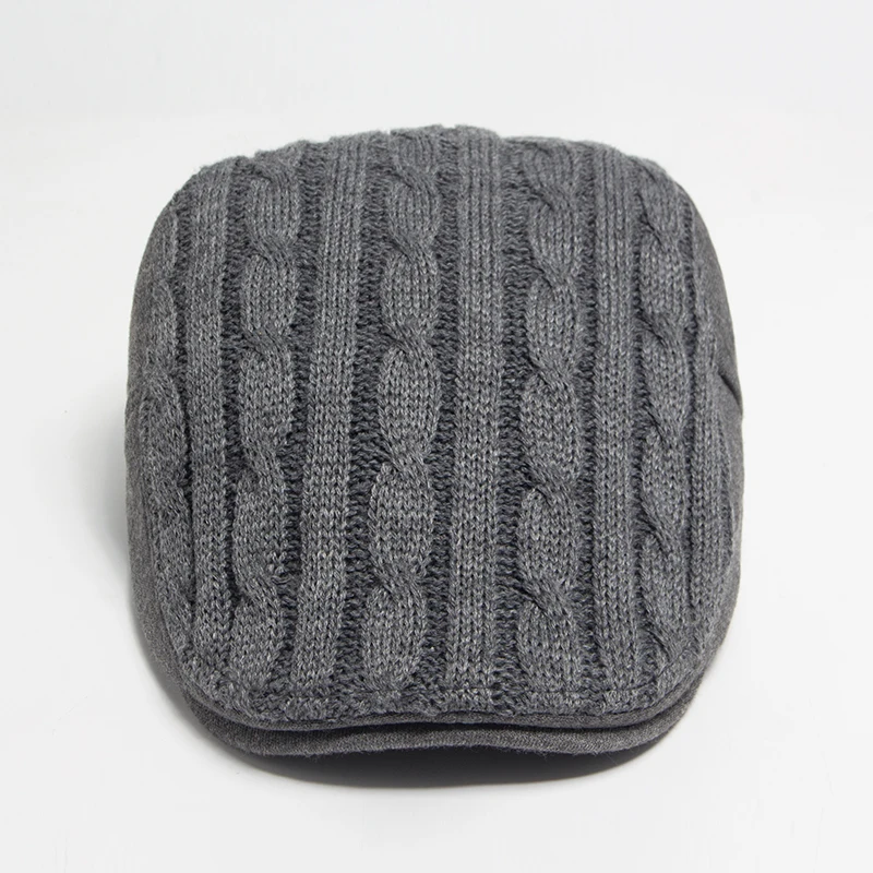 Boina gruesa y cálida para hombre y mujer, gorro de ganchillo informal, Top suave a la moda, otoño e invierno, novedad de 2024