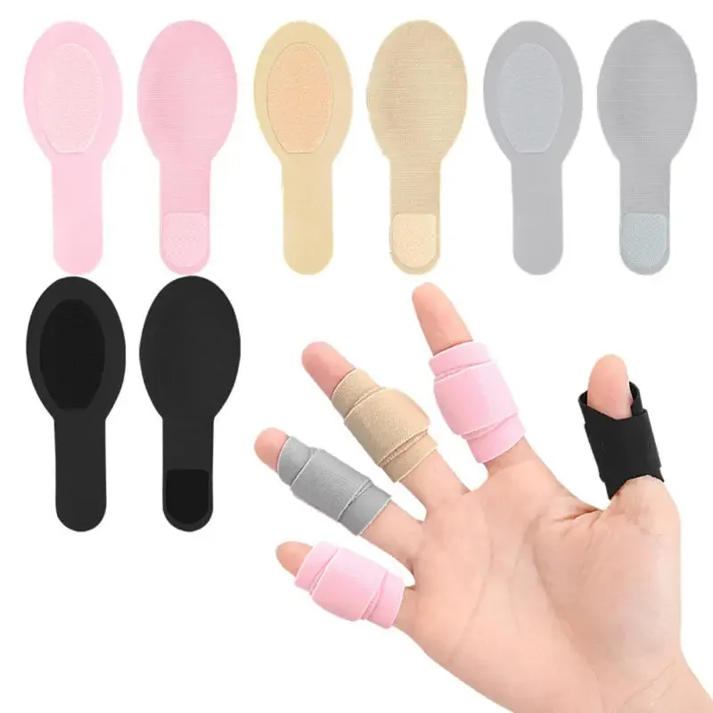 

5pc Adjustable Finger Splint Finger Brace For Protect Finger Straightening Corrector Arthritis Pain Relief Reusable Strap