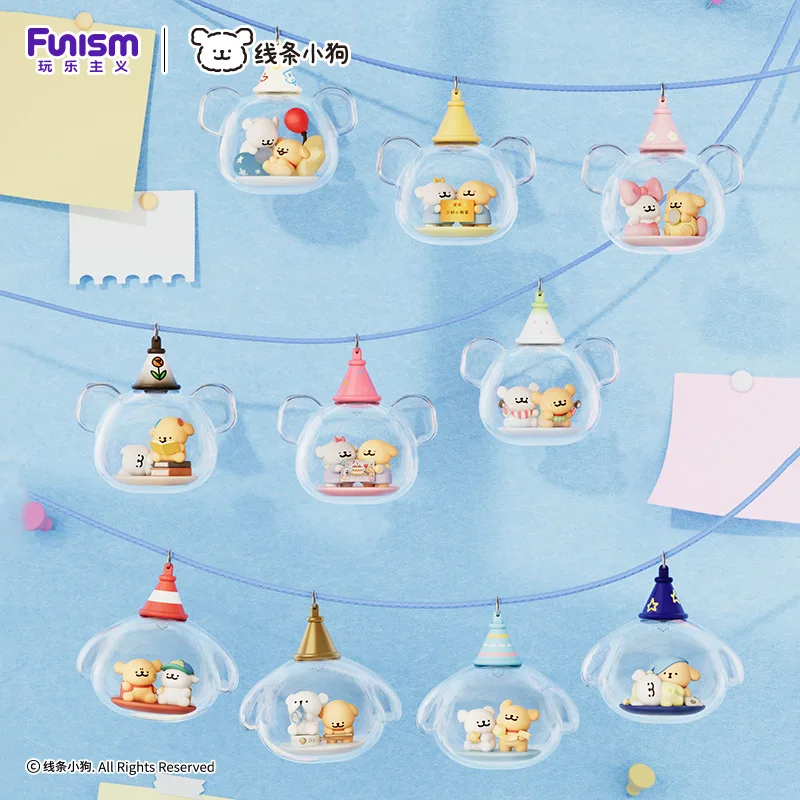 Funism Blind Box Line Dog Figurine Night Light Cute Desktop Ornament Collectible Toy Couple Gift For Home Room Decoration view 3