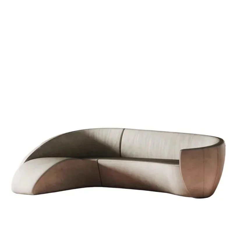 

FRP sofa, curved, hotel villa lobby, personalized special-shaped reception seat, light luxury designer furniture