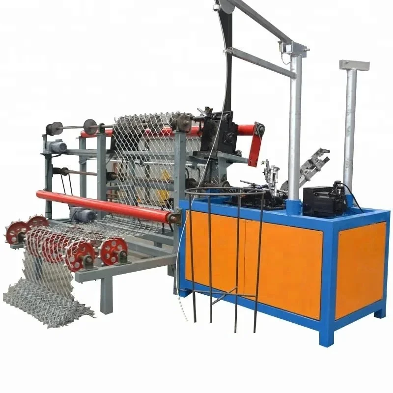 Full Automatic Chain Link Fence Machine 120-180m/h 1.5mm-4mm PLC Control 2 - 4 Mm Provided 260m2/h Blue