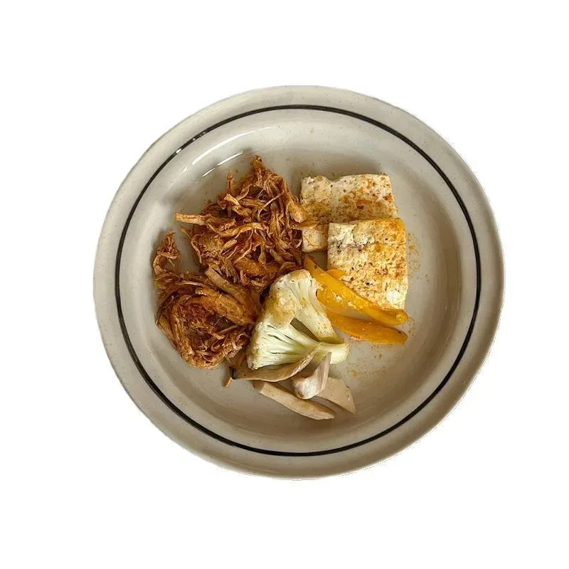 

Hand painted underglaze ceramic tableware, retro Chinese plate, oval plate