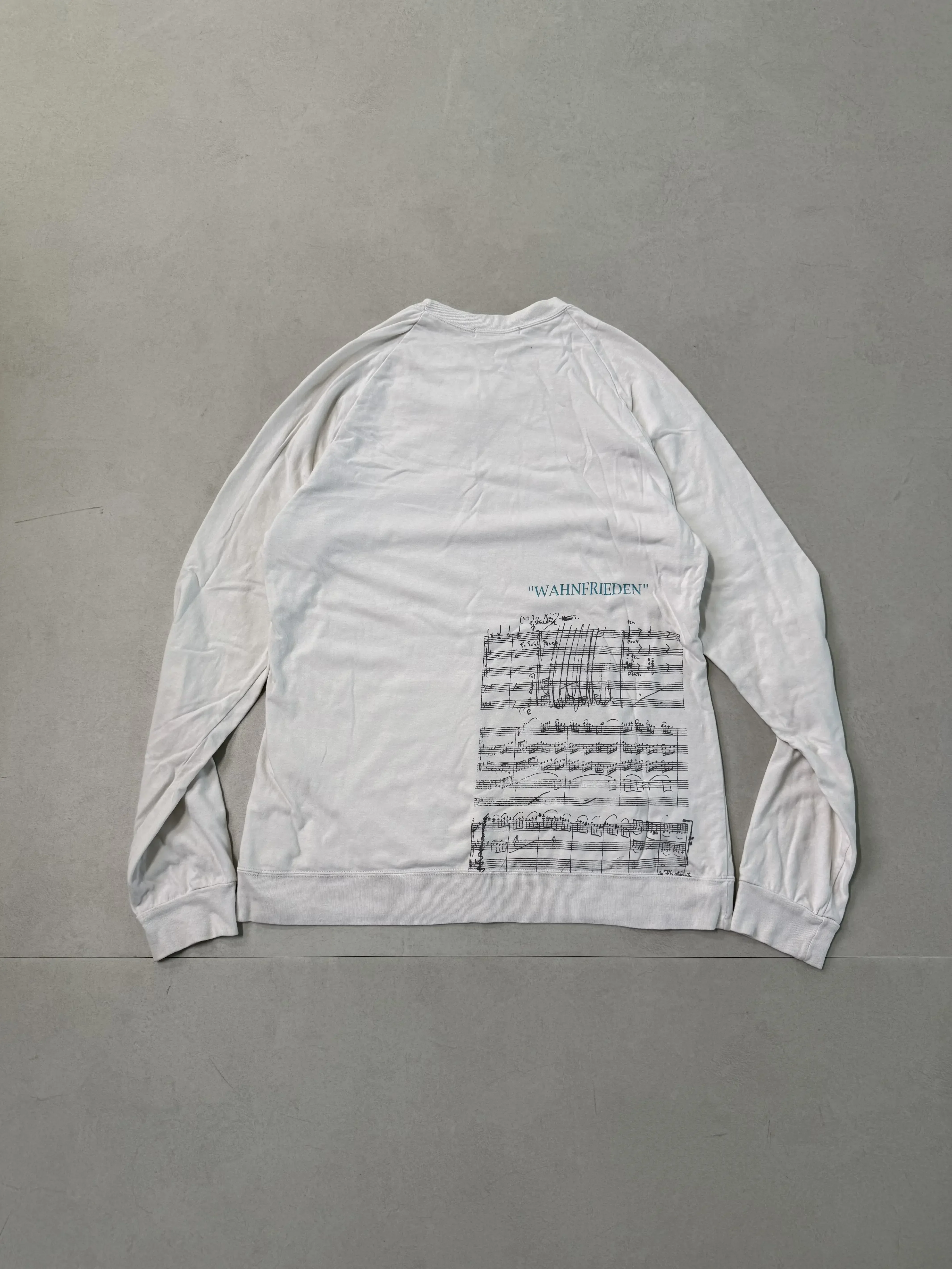 Under06ss Klaus Portrait Sheet Print Crew Neck Pullover Long Sleeve Tee