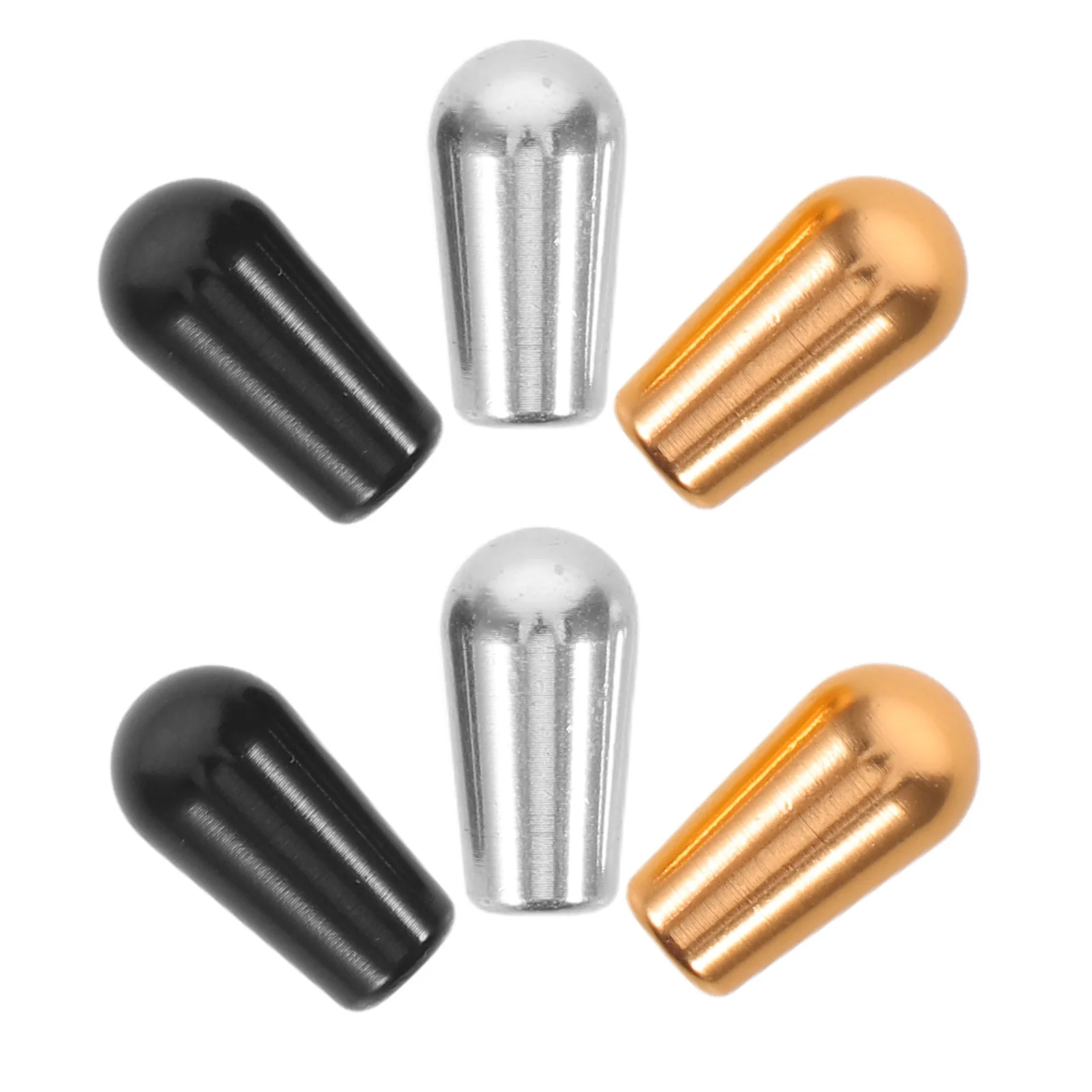 

6 pcs Electric Guitar Accessories Metal Pickup Switch Caps M3.5 Thread 3 Way Toggle Knob Tips For Guitar Parts Replacement