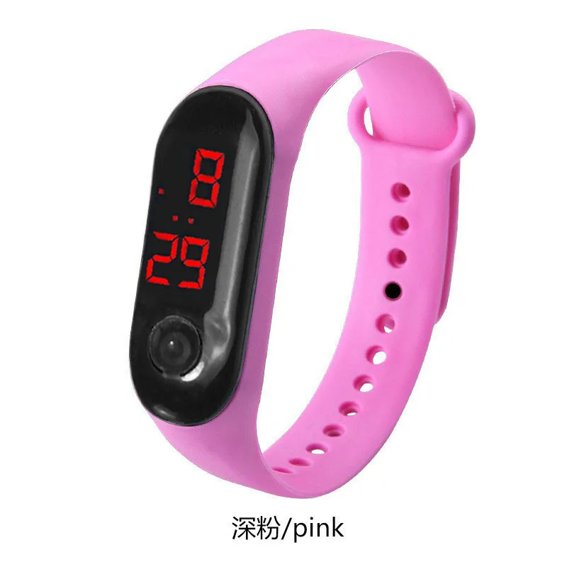 Damski zegarek sportowy Ekran LED Dzieci Outdoor Sports Elektroniczny zegarek Mężczyźni Silikonowy pasek Wirstwatch Zegar studencki Relogio