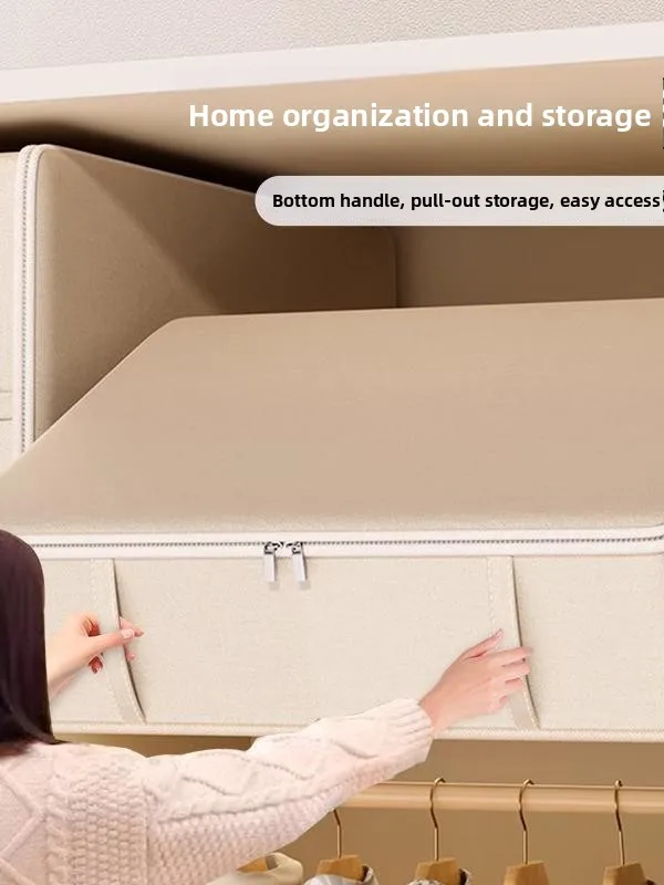 

Large Capaci Quilt Storage Box Flat down Jaet Seasonal Clothing Organizer Bag Wardrobe Underbed Storage Solution