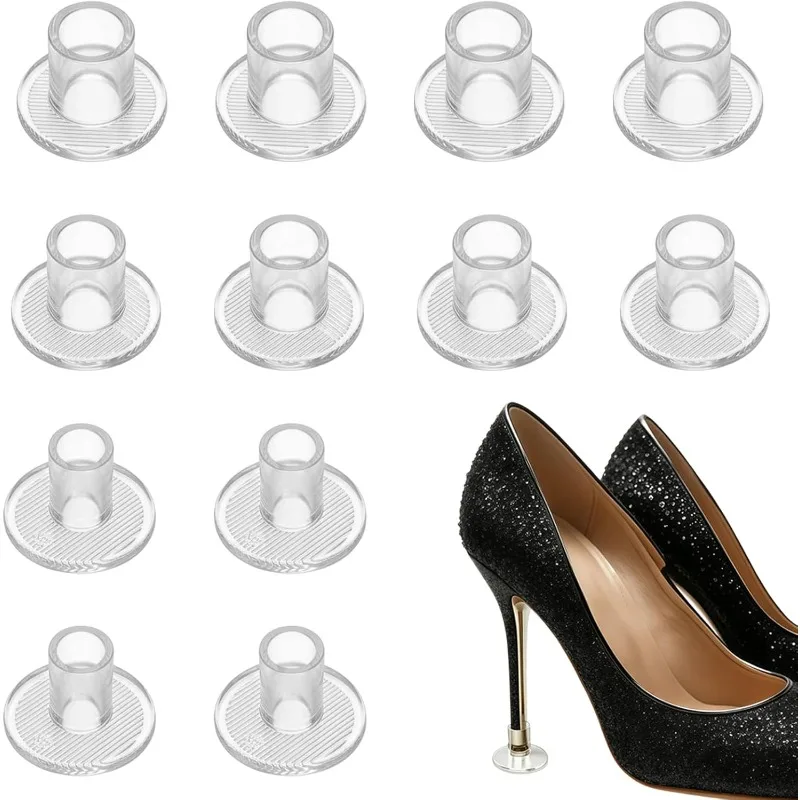 Clear PVC High Heel Stoppers Anti‑Slip Heel Protector Covers S/M/L for Wedding Outdoor Uneven Floor