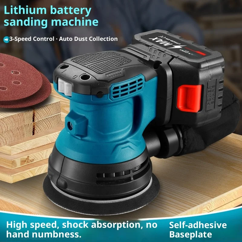

Electric Sandpaper Machine, Wall Sander, Flat Plate Lithium Battery Sander, Furniture Woodworking Multifunctional PolishingPutty
