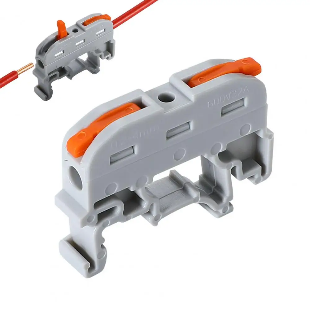 Terminal Block High Temperature Resistance 10pcs Kv121 Push-in Quick Din Rail Connectors Universal for Stable