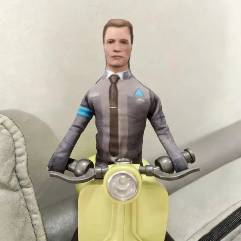 23cm Connor Detroit Become Human Plush Doll Cosplay Joint Twistable Shape Stuffed Abstract Toy Home Decor Accesory Props Gift