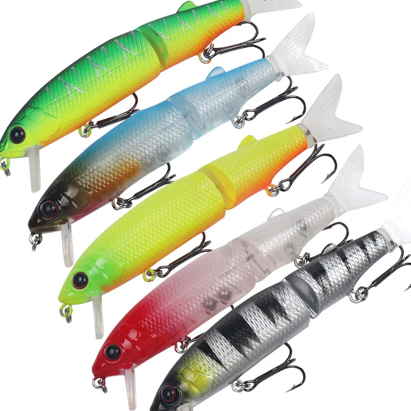 

1pcs Joint Two Sections 11cm 14g Swimbait Sinking Minnow Fishing Lure Wobbler Soft Tail Artificial Hard Bait for Pike Bass Trout
