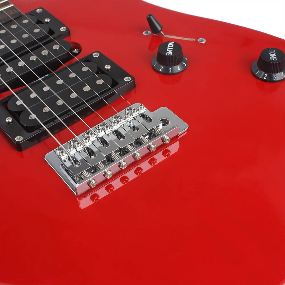 Irin 6 cordas guitarra elétrica 24 trastes bordo corpo pescoço guitarra elétrica com saco amp picareta peças de guitarra necessárias acessórios