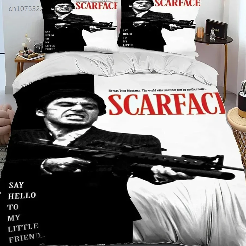 Movie Scarface Tony Bedding Set For Bedroom Soft Modern Bedspreads Comefortable Kids Duvet Cover Quilt Cover And Pillowcase