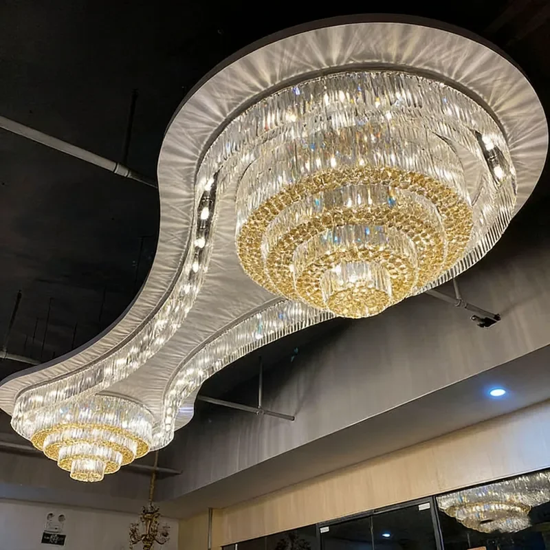Custom Creative Art Chandelier for Villa Hotel Lobby Banquet Hall Sales Center Sand Table Decorative Lighting Non Standard