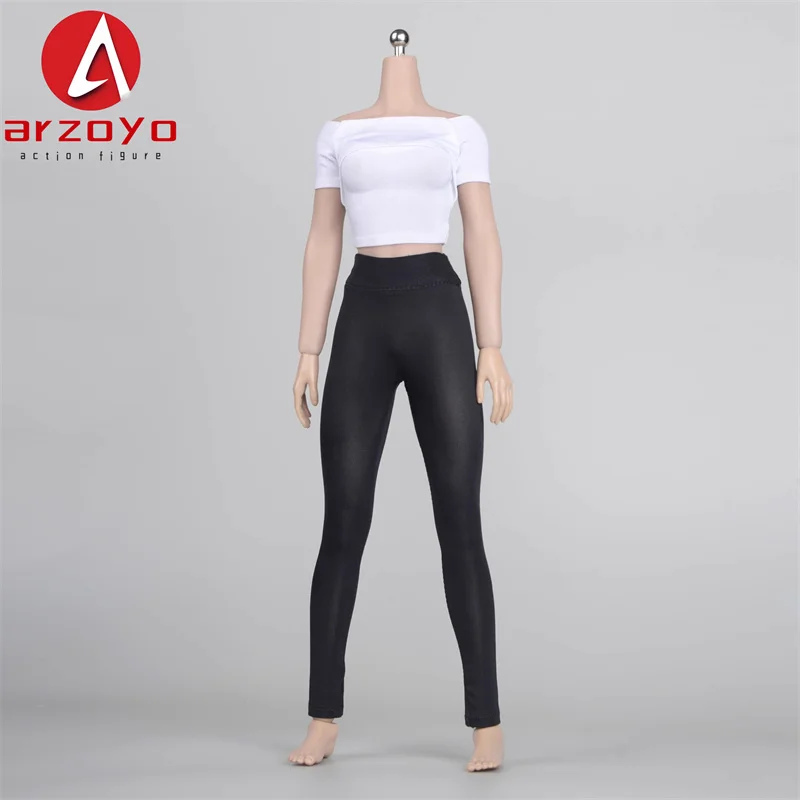 GBT-002 1/6 Yoga Elastic Pants Tight Trousers High Waisted Legging Clothes Model Fit 12'' Female Soldier Action Figure Body Doll