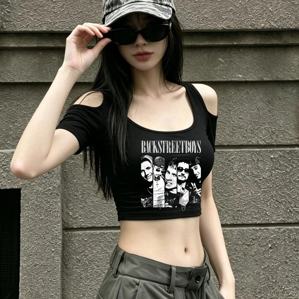 Backstreet Boys crop top teen y2k cutecore streetwear alternative  cute top tees y2k gyaru meme manga clearance sales