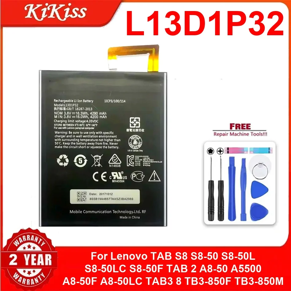 

Battery 4290Mah For Lenovo Tab S8 S8-50 S8-50L S8-50LC S8-50F 2 A8-50 A5500 A8-50F A8-50LC TAB3 8 TB3-850F TB3-850M Tablet B