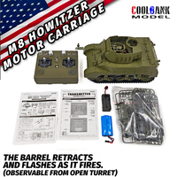 1/16 RC Tank World War II Tank US M8 how itzer Motor Carriage with Smoke Turret Rotation 360° Tempo Adult Kids Model Tank